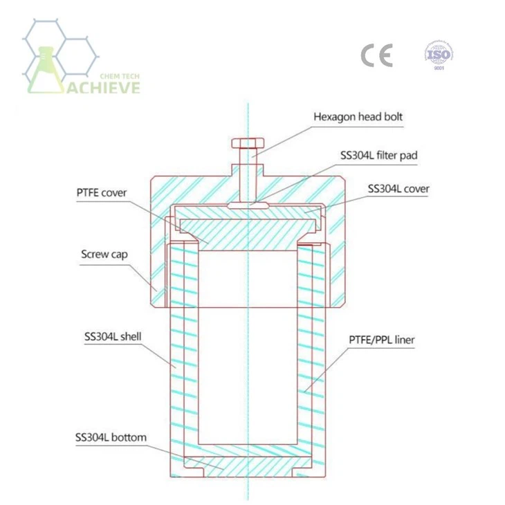 Teflon Stainless Steel Autoclave